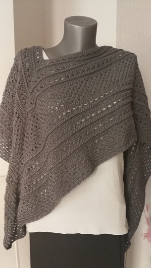 Häkelanleitung Herbst-Poncho / für jede Größe anpassbar