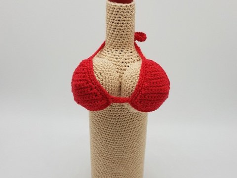 Weinflaschen Anzug Häkelanleitung