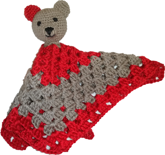 Häkelanleitung: Schnuffeltuch "Teddy"