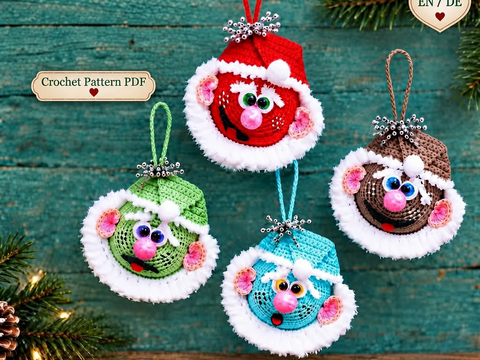 Crochet Pattern Santa Ball