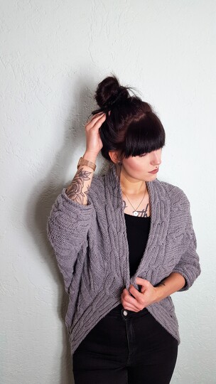 88 Strickanleitung Seelenwärmer Zopfmuster Bella 2