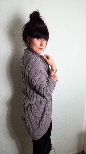 88 Strickanleitung Seelenwärmer Zopfmuster Bella 2