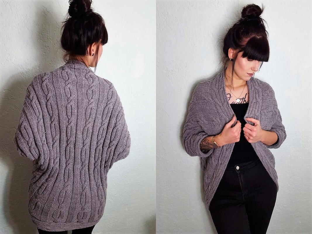 88 Strickanleitung Seelenwärmer Zopfmuster Bella 2 - Bild 4