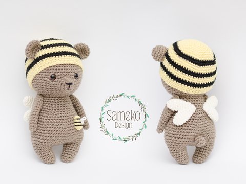 Bruno der Bienenbär - Häkelanleitung