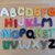Crochet pattern alphabetic characters, letters from A to Z