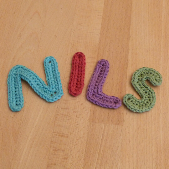 Crochet pattern alphabetic characters, letters from A to Z