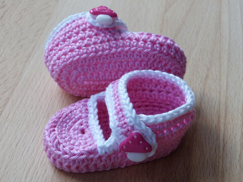 Crochet pattern doll ballet flats