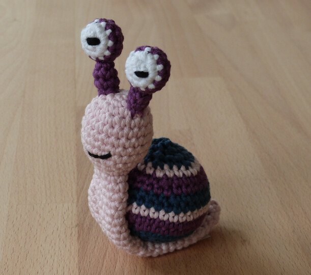 Crochet pattern snail rattle