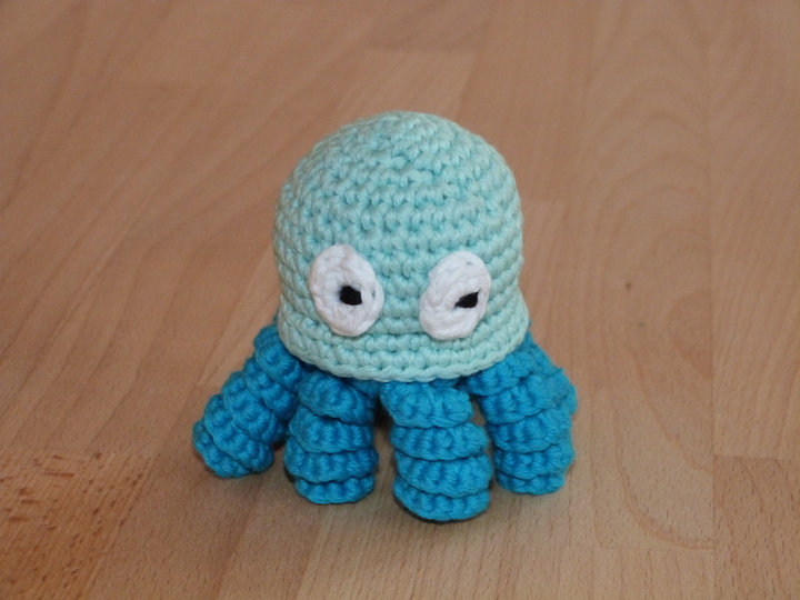Häkelanleitung Baby-Rassel "Oktopus"