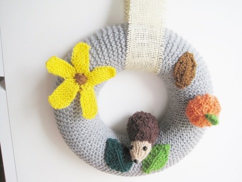 Strickanleitung Türkranz Herbst - 25 cm Umfang