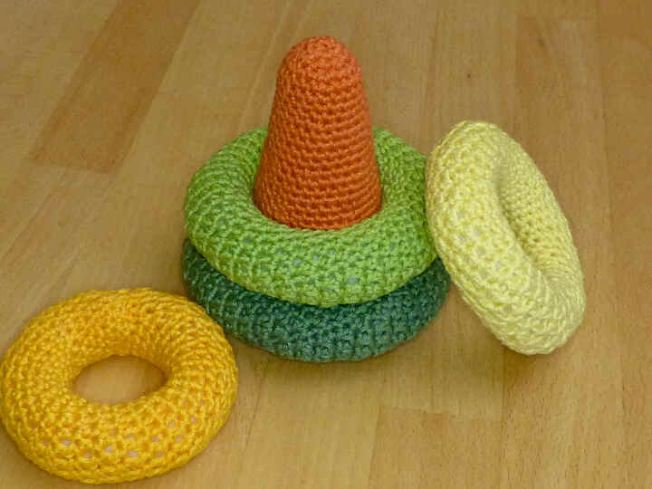 Crochet pattern stacking tower