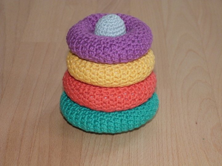 Crochet pattern stacking tower