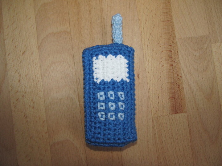 Häkelanleitung Baby-Rassel "Telefon"
