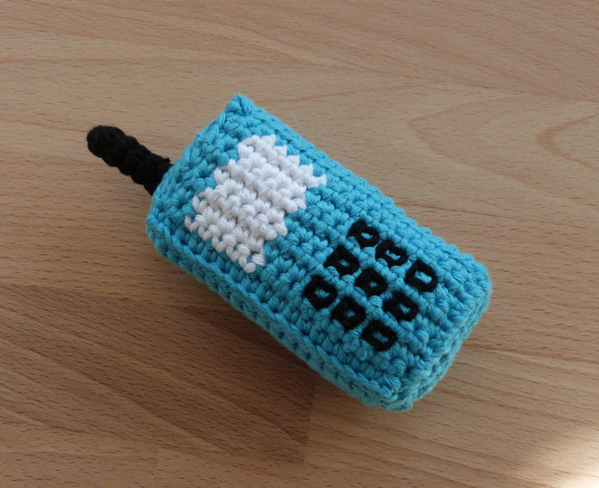 Häkelanleitung Baby-Rassel "Telefon"