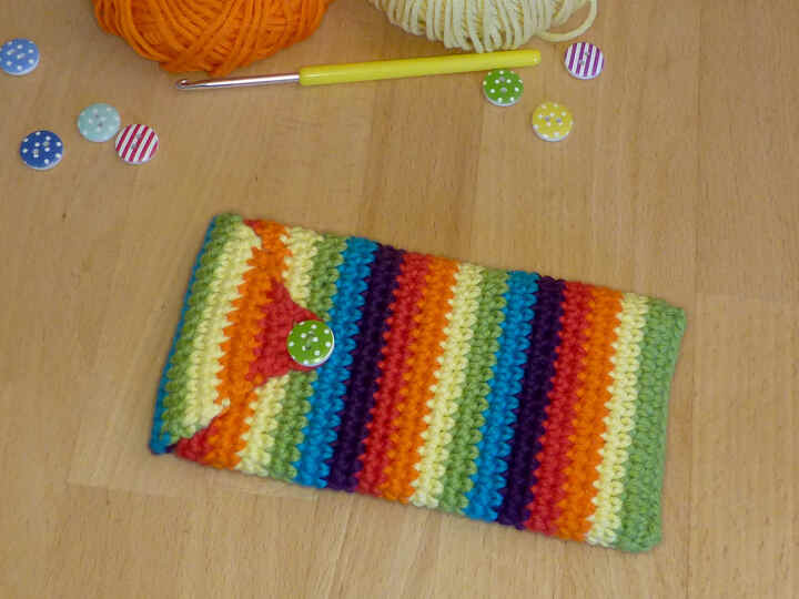 Häkelanleitung für ein Handy-Etui nach Maß, alle Größen