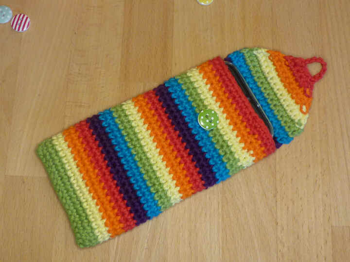 Häkelanleitung für ein Handy-Etui nach Maß, alle Größen