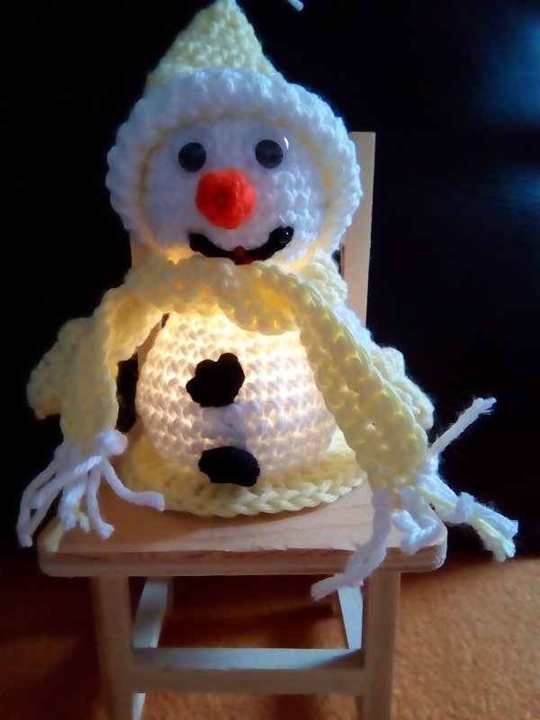 Schneemann- Teelicht