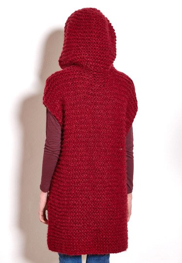 Gestrickter Kapuzenponcho Insa
