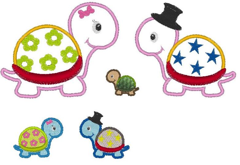 Stickdatei "Schildi"  Schildkröte ♥ Luise und Herbert ♥
