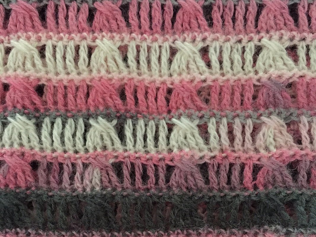 Häkelanleitung Muster gekreuzte DSt - Bild 2