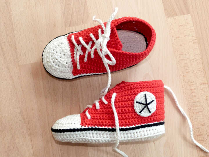 Häkelanleitung für Kleinkinder-Hausschuhe Gr. 19-24