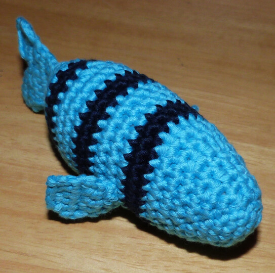 Häkelanleitung Baby-Rassel "Fisch"