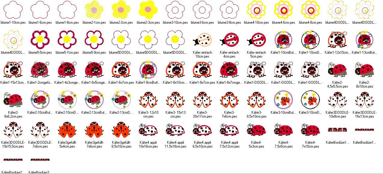 Stickdatei Käfer Marienkäfer - Bild 2