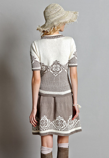 Kurzarmpulli & Glockenrock Annalotta stricken