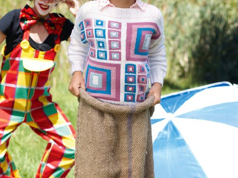 Patchwork-Pulli Trixi stricken