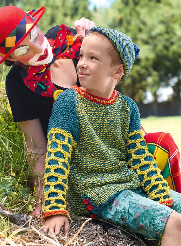 Strickanleitung Bommelmütze & Pulli Theo