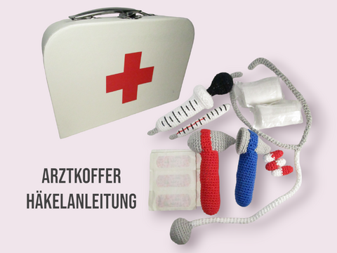 Häkelanleitung für Arztkoffer (Spielzeug) für Kinder
