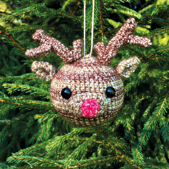 Tierkugel Rob das Rentier - Häkelanleitung Tierkugel