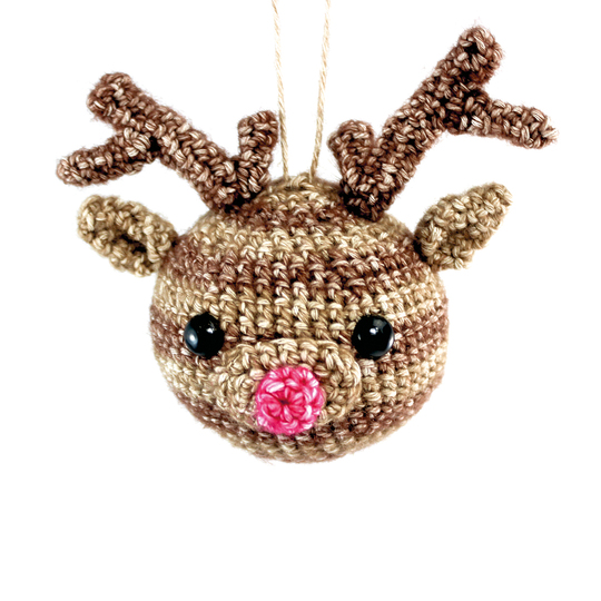 Tierkugel Rob das Rentier - Häkelanleitung Tierkugel
