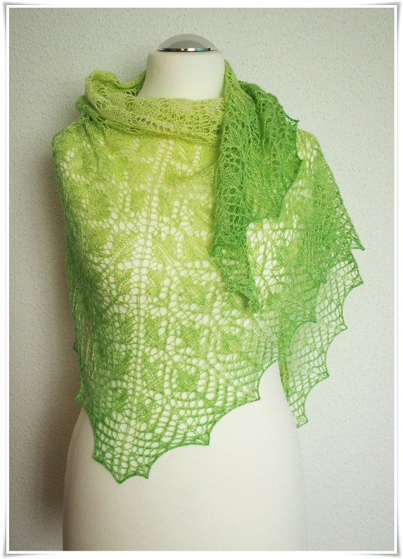 Young Birch - gestricktes Lace Tuch dreieckig - Bild 2