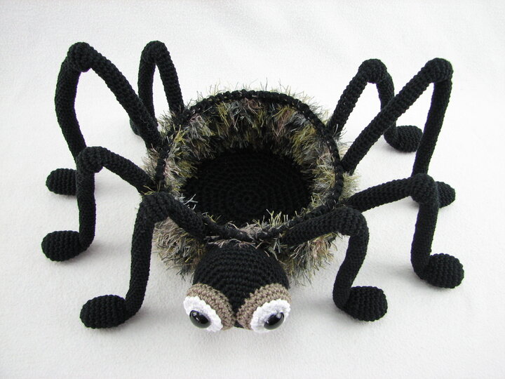 Häkelanleitung Körbchen "Spinne"