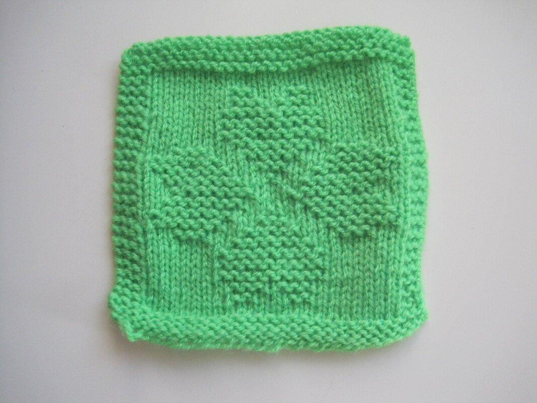 Strickanleitung Spüllappen, aber auch als Untersetzer oder Babywaschlappen nutzbar 15 x 15 cm