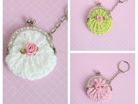 Häkelanleitung Mini-Portemonnaie-Schlüsselanhänger