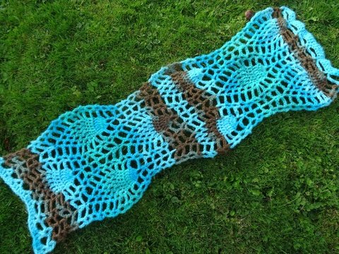 Blätter Stola häkeln Anleitung