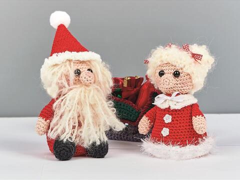 Amigurumi häkeln Mr. & Mrs. Santa