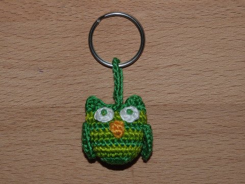 Häkelanleitung Schlüsselanhänger "Eule"