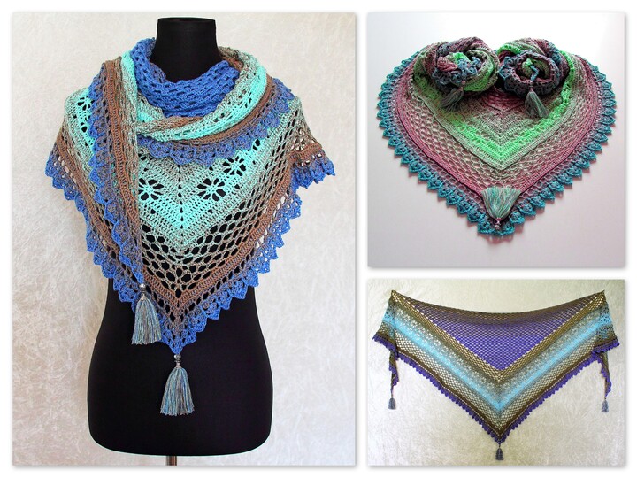 Crochet pattern shawl Prairie