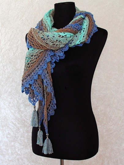 Crochet pattern shawl Prairie