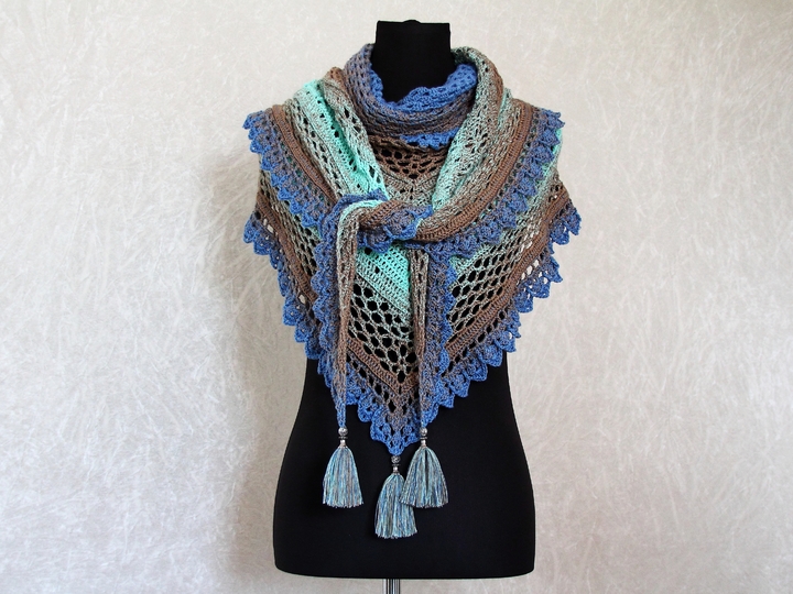 Crochet pattern shawl Prairie