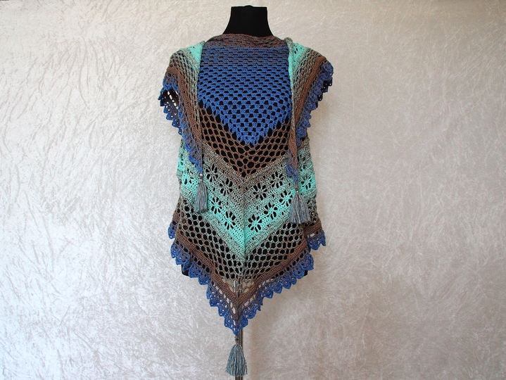 Crochet pattern shawl Prairie