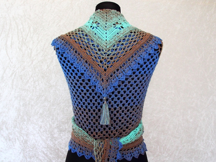Crochet pattern shawl Prairie