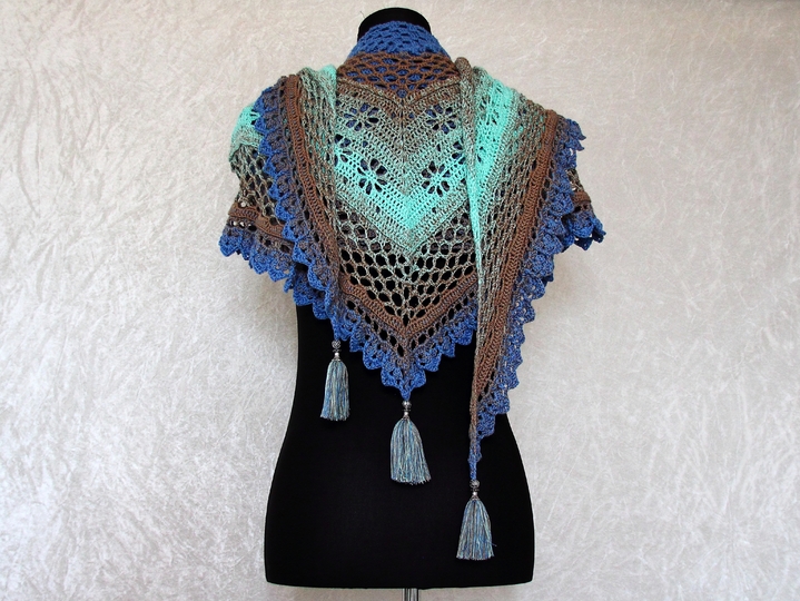 Crochet pattern shawl Prairie