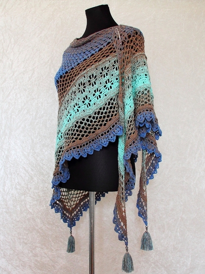 Crochet pattern shawl Prairie