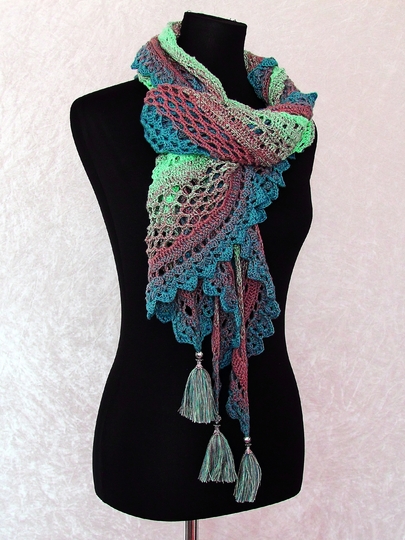 Crochet pattern shawl Prairie