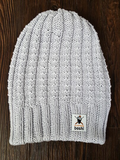 90 Strickanleitung Beanie Longbeanie 2 Anleitungen Winterbeanie Herbstbeanie silbergrau