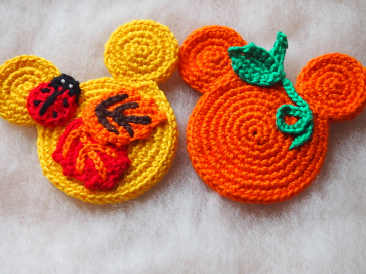Autumn Ornaments: The Mickey Indian, The Minnie Indian, The Fall and The Pumpkin